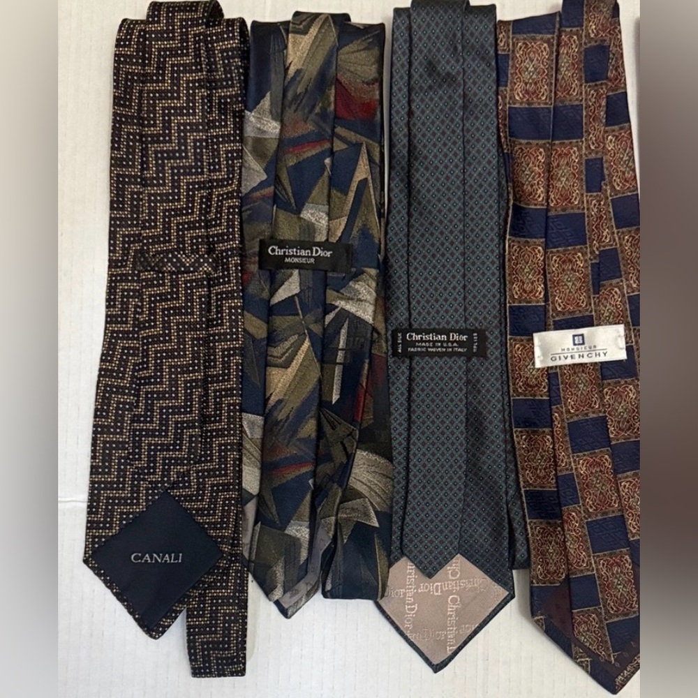 Designer Men's Elegant Tie Bundle, Dior, Stefano Ricci, Givenchy, Canali